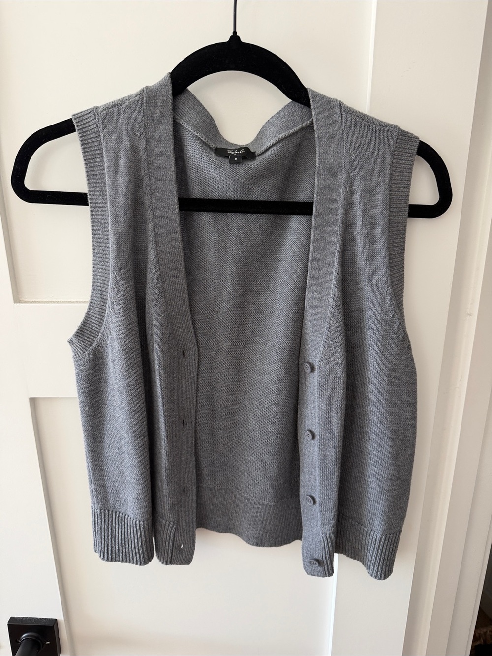 Rails Gray Sleeveless Button-Front Knit Vest